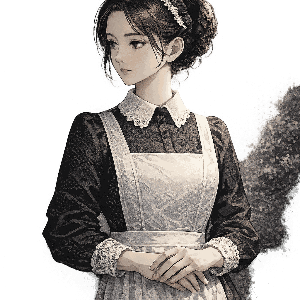 観測メイドのキャラクターイラスト